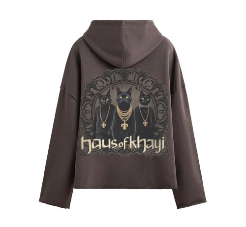 Black Cats Boxy Hoodie