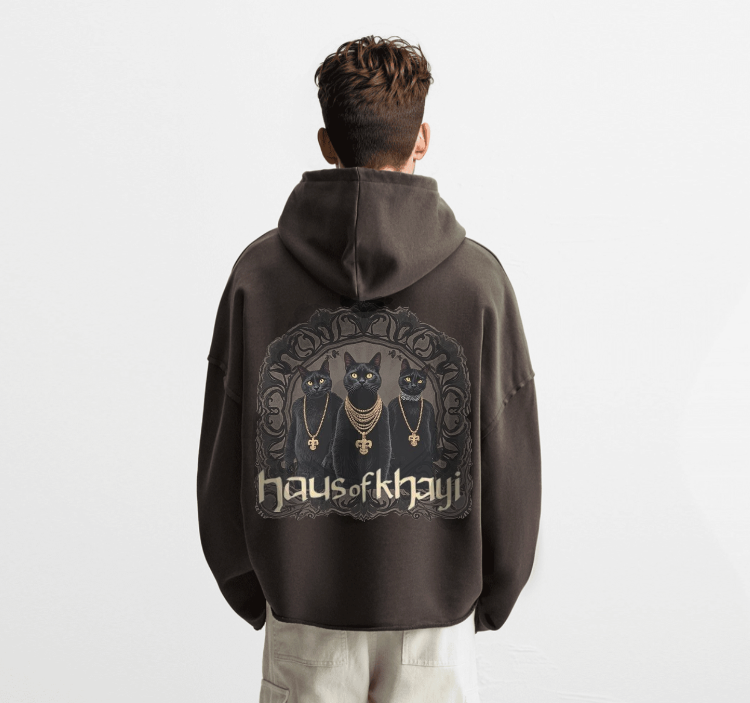 Black Cats Boxy Hoodie