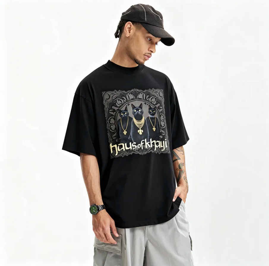 Black Cats Oversized T-Shirt