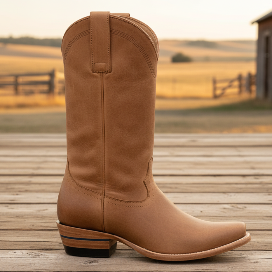 The Shoal Creek - Stylish Square-Toe Cowboy Boots for Men and Women