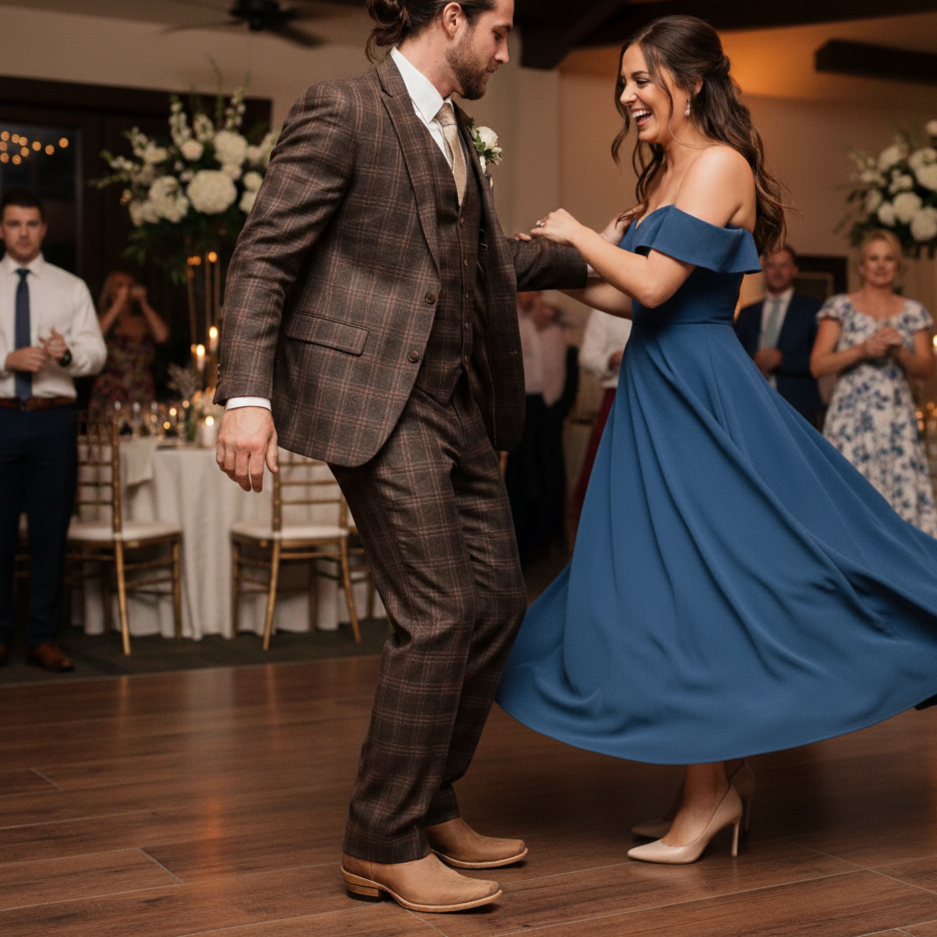 The Shoal Creek - Stylish Square-Toe Cowboy Boots for Men and Women