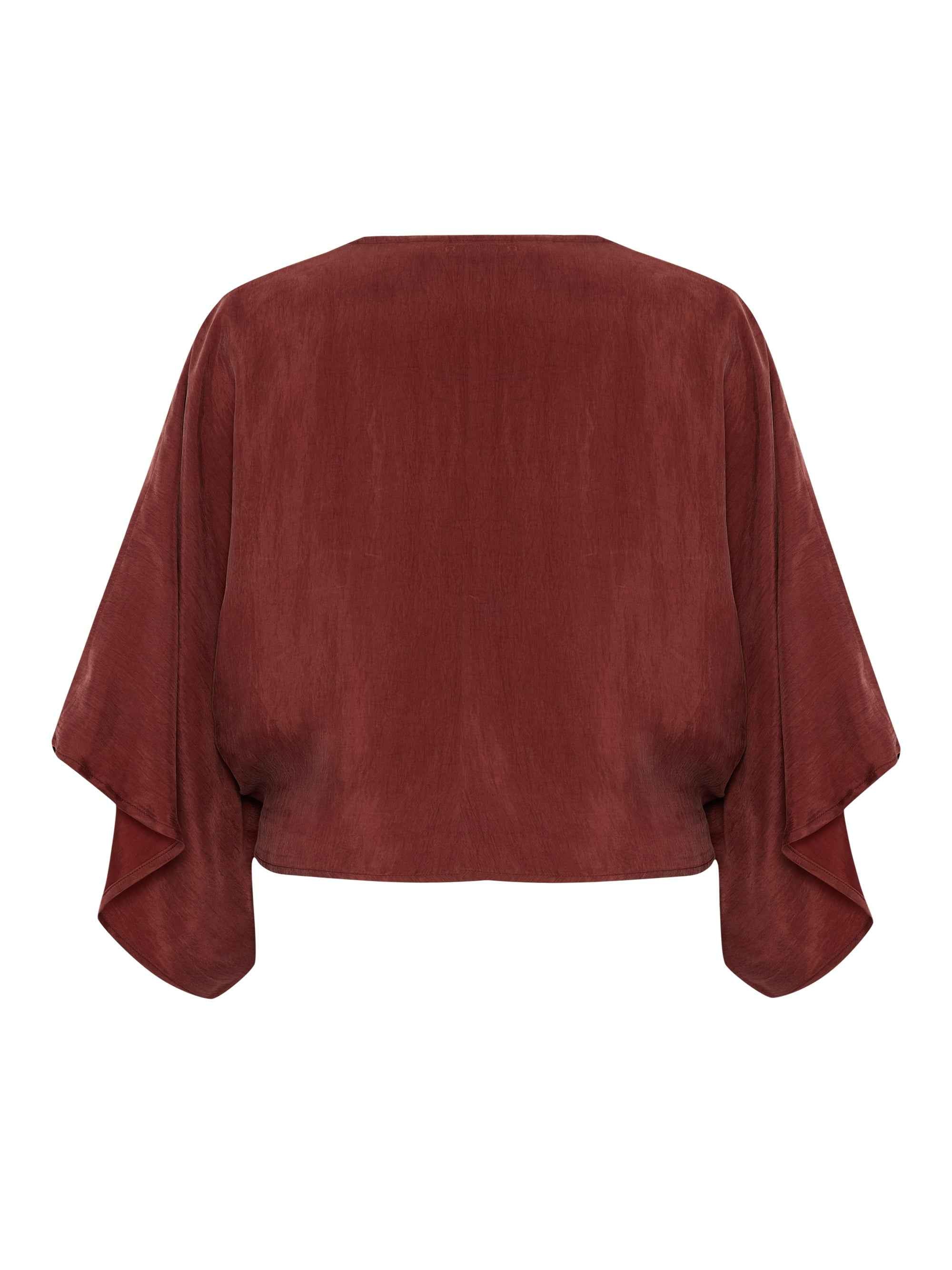 Lucid Knot Top in Burgundy