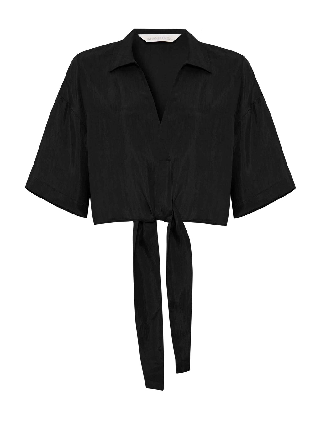 Lucid Tie Front Shirt in Black