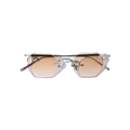 Aplos Hexagon Rimless Sunglasses – Minimalist Unisex Designer Shades with UV400 Protection