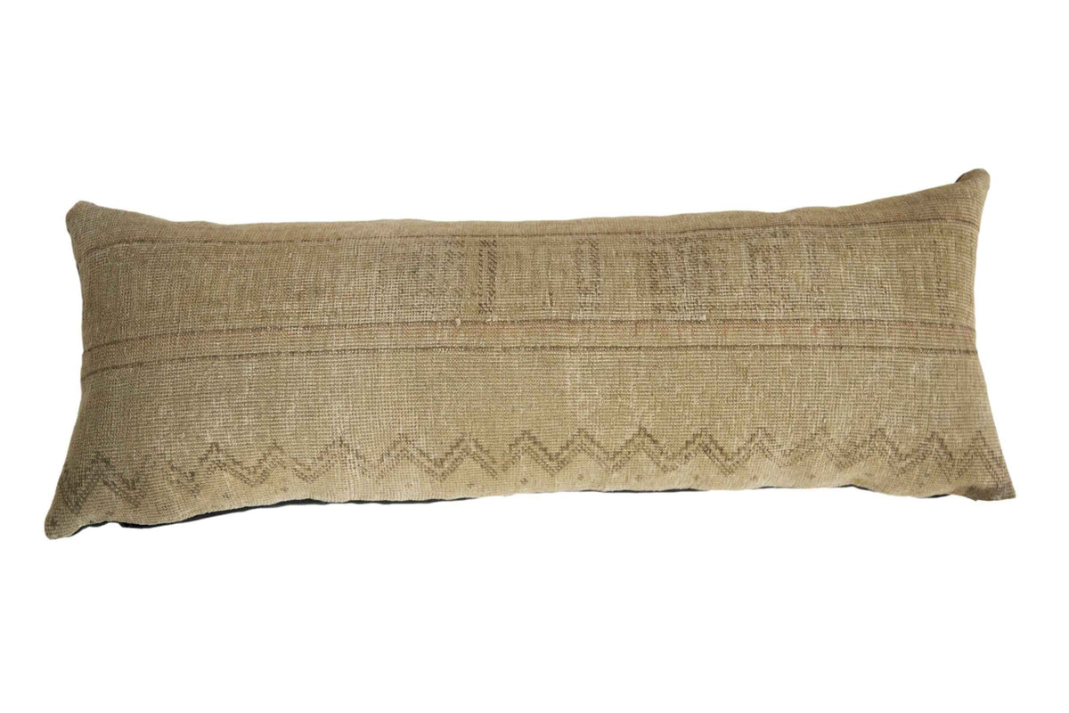 Vintage 1940s Northwest Persian Reclaimed Rug Fragment Pillow with Down Insert