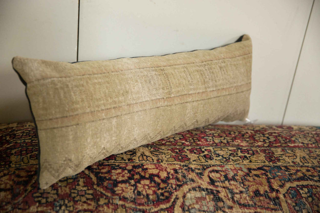 Vintage 1940s Northwest Persian Reclaimed Rug Fragment Pillow with Down Insert