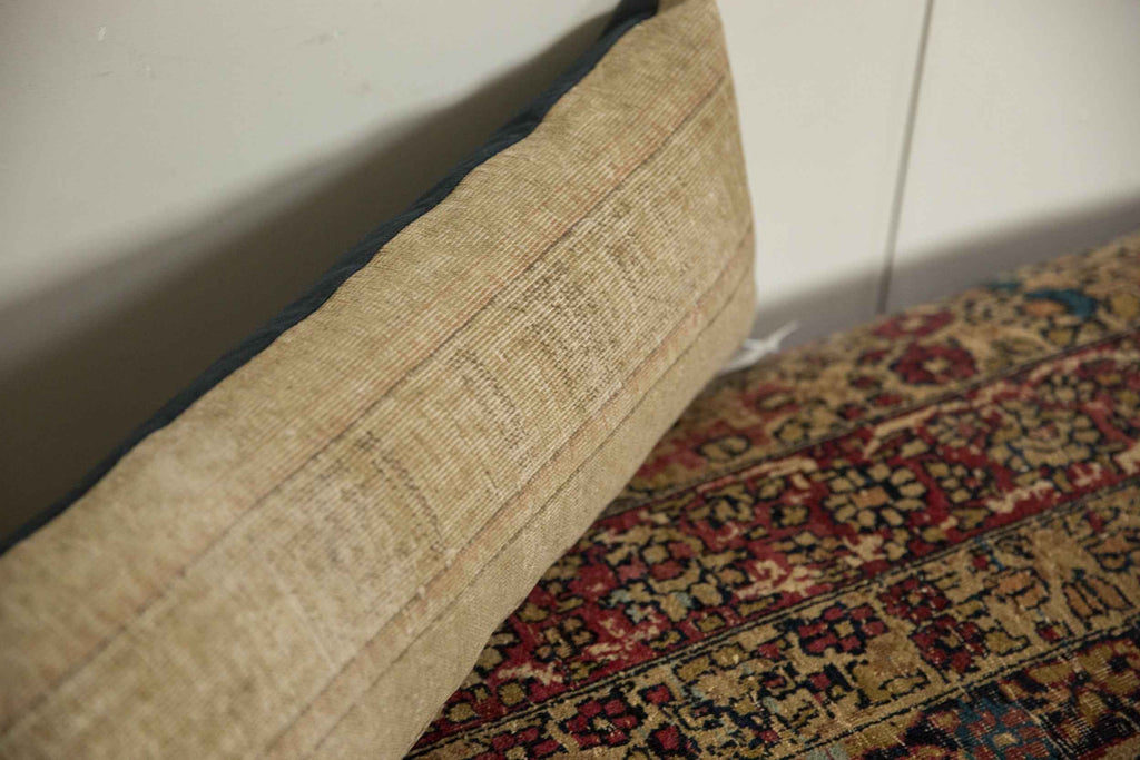 Vintage 1940s Northwest Persian Reclaimed Rug Fragment Pillow with Down Insert