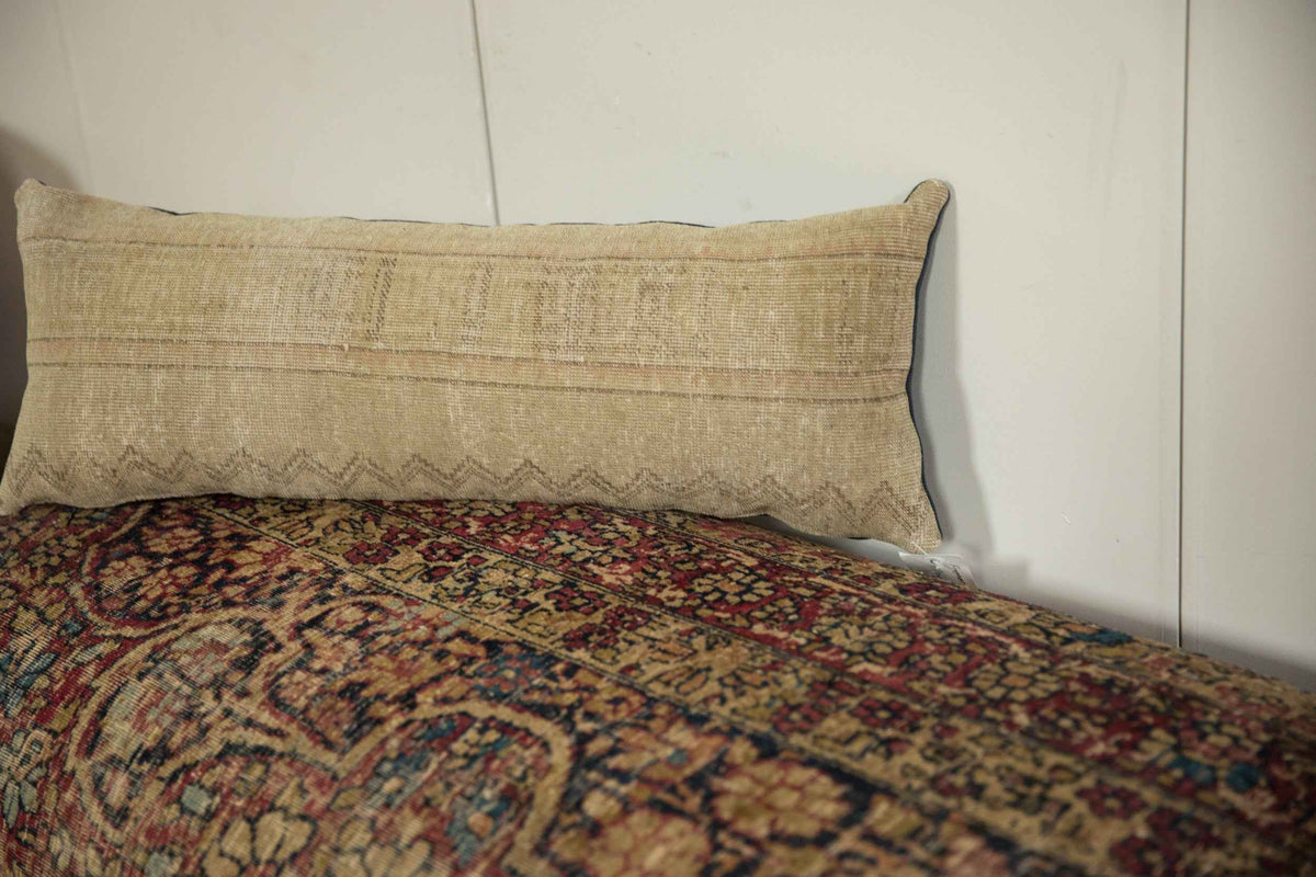 Vintage 1940s Northwest Persian Reclaimed Rug Fragment Pillow with Down Insert