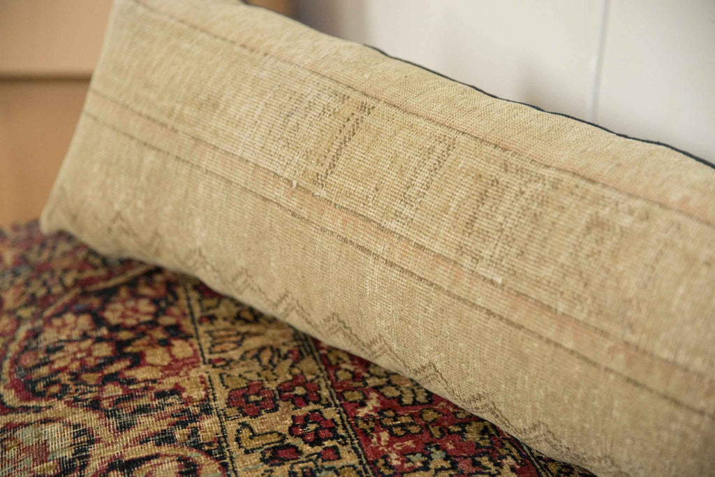 Vintage 1940s Northwest Persian Reclaimed Rug Fragment Pillow with Down Insert