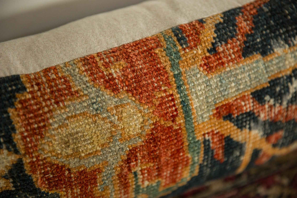 Antique Ziegler Mahal Rug Fragment Decorative Pillow