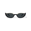 Cossino Monaco Amor Acetate Cat-Eye Sunglasses – Black Frame with Gold Details, UV400 Nylon Lenses