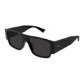 Bottega Veneta BV1286S Black Sunglasses — chunky black rectangular acetate sunglasses, front view