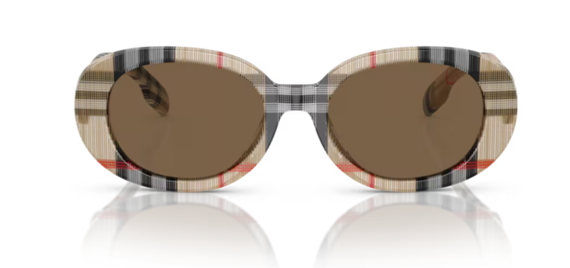 Burberry Junior OJB4339 Vintage Check Kids Sunglasses 48mm — angled front view