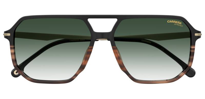 Carrera 324/S Green Shaded Lens Men's Sunglasses — angled front view