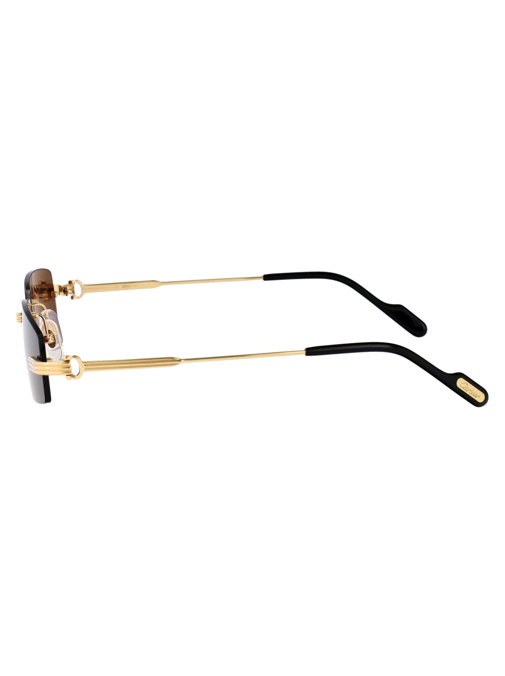Cartier Men's Rimless Gold Sunglasses — side view