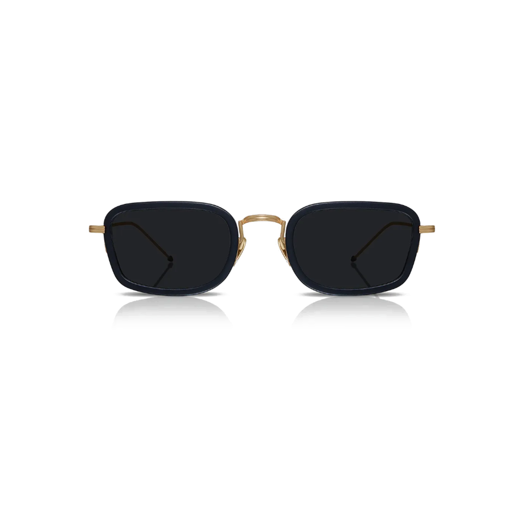 Cerise Metal & Acetate Half-Frame Sunglasses with UV400 Anti-Shatter Nylon Lenses – White and Silver High-Fashion Unisex Shades