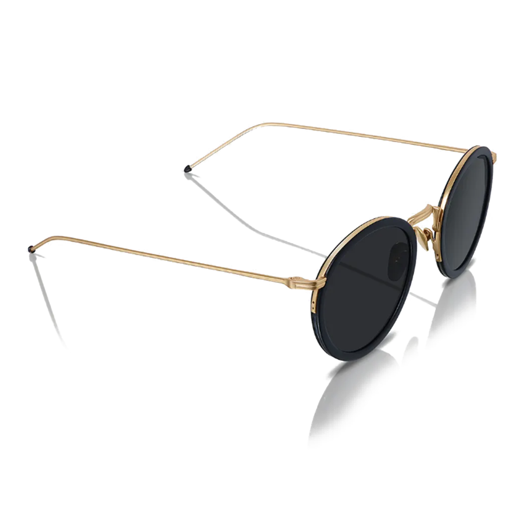 Coco Acetate & Metal Half-Frame Round Sunglasses with UV400 Nylon Lenses