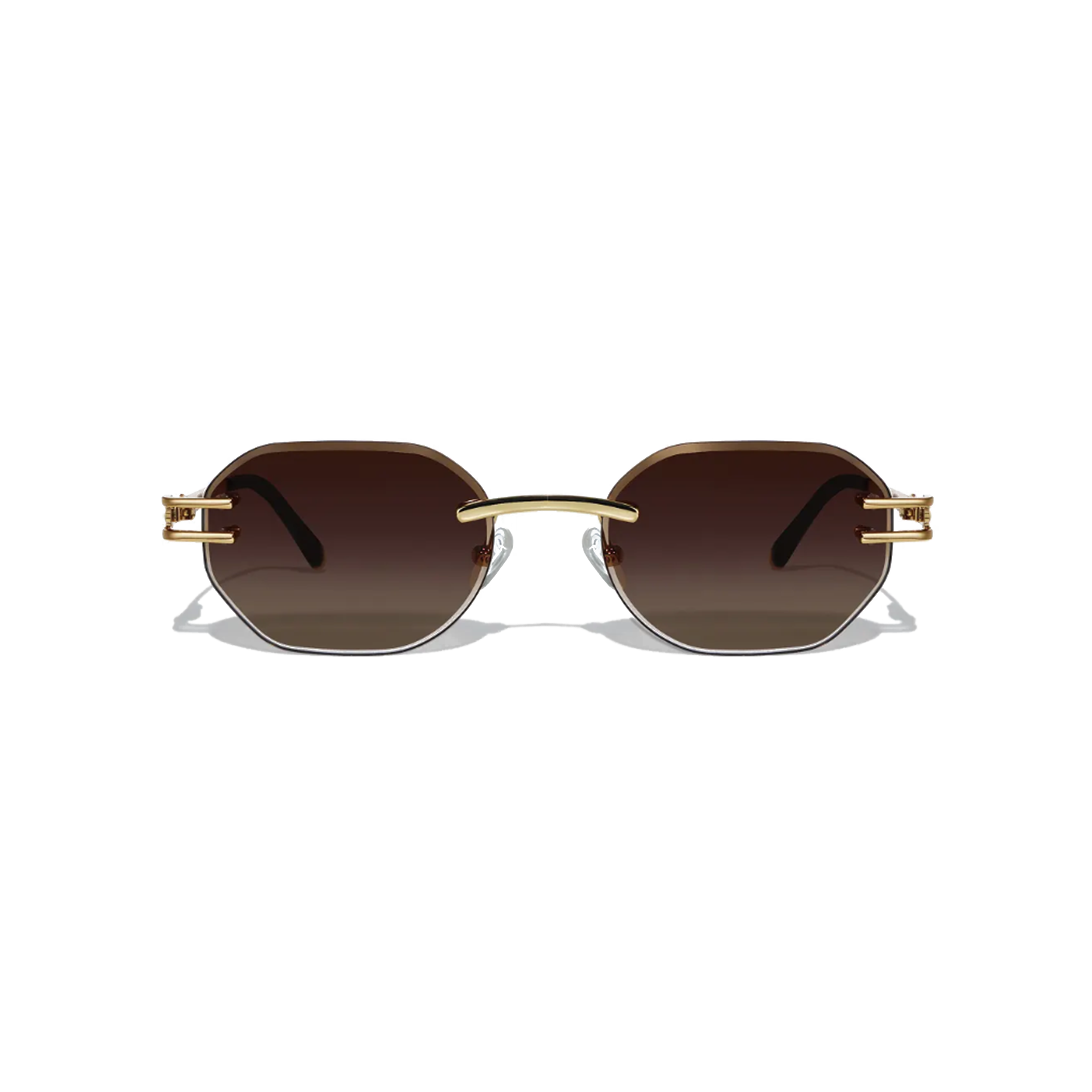 Dore Rectangle Rimless Luxury Sunglasses – Hand-Finished UV400 Unisex Eyewear