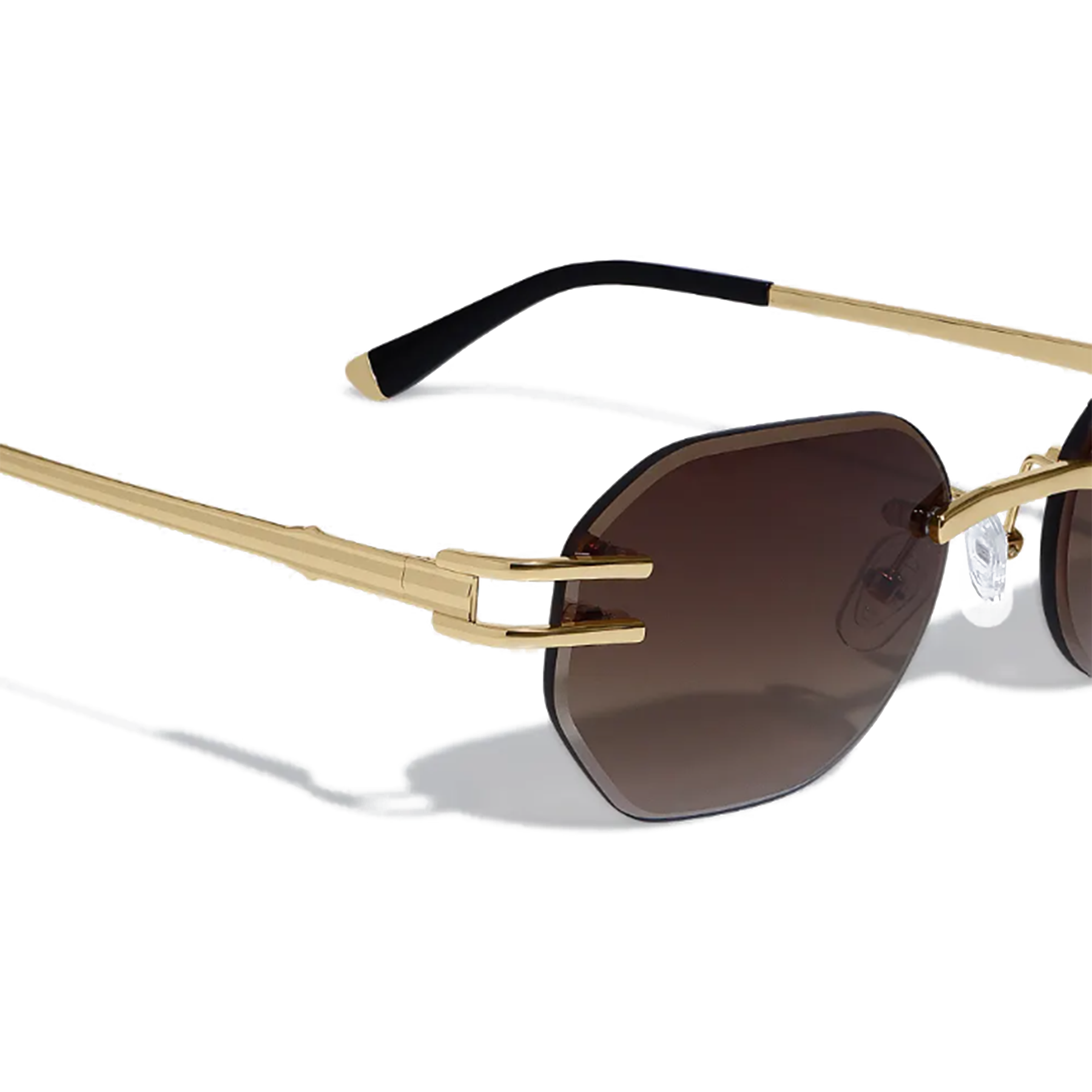 Dore Rectangle Rimless Luxury Sunglasses – Hand-Finished UV400 Unisex Eyewear