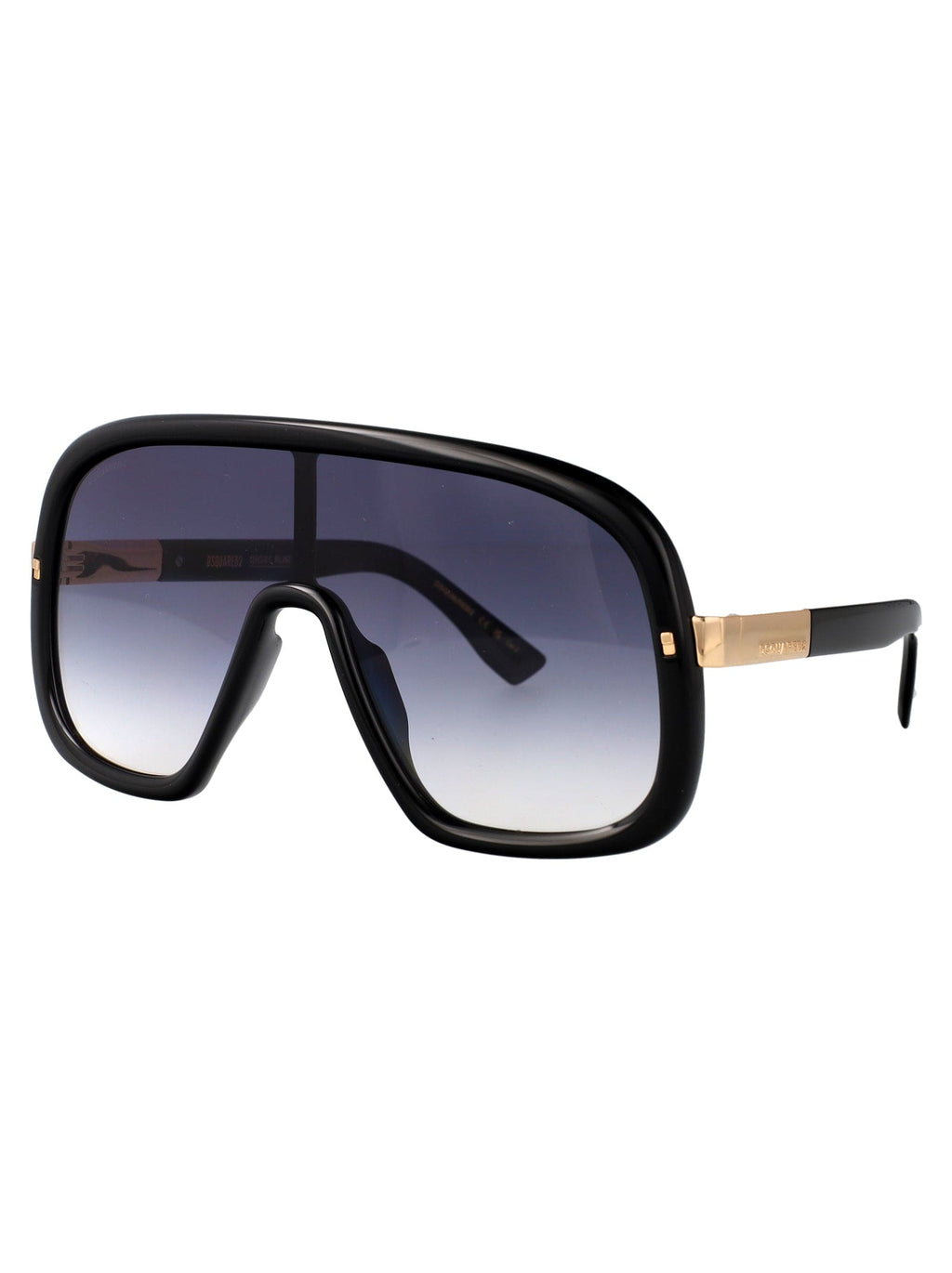 Dsquared2 D2 0119/S Black Shield Sunglasses — angled front view