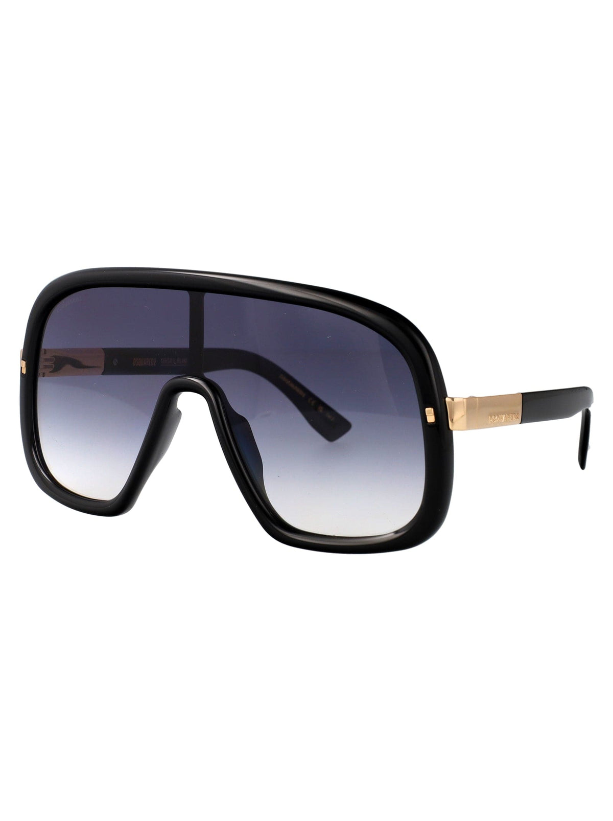 Dsquared2 D2 0119/S Black Shield Sunglasses — angled front view