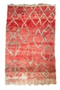 Vintage Moroccan Hand-Knotted Carpet, 5 ft 1 in x 8 ft 2 in, Circa 1960s