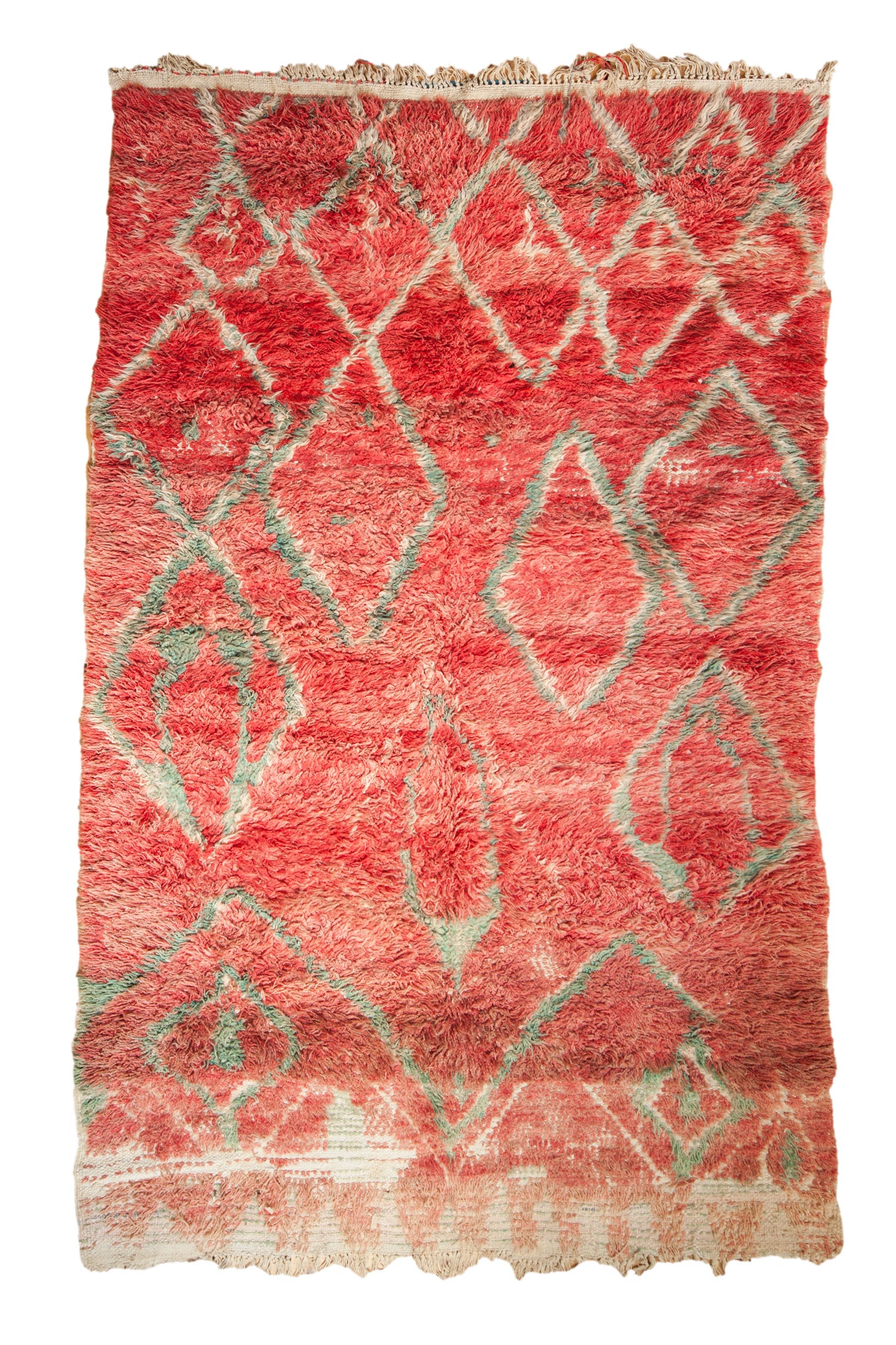 Vintage Moroccan Hand-Knotted Carpet, 5 ft 1 in x 8 ft 2 in, Circa 1960s