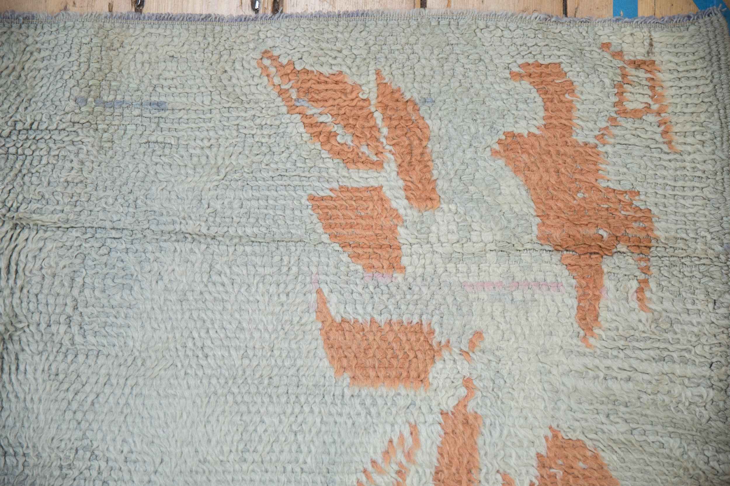 4.5 x 9.5 Vintage Moroccan Rug Runner with Arabesque Floral Medallions