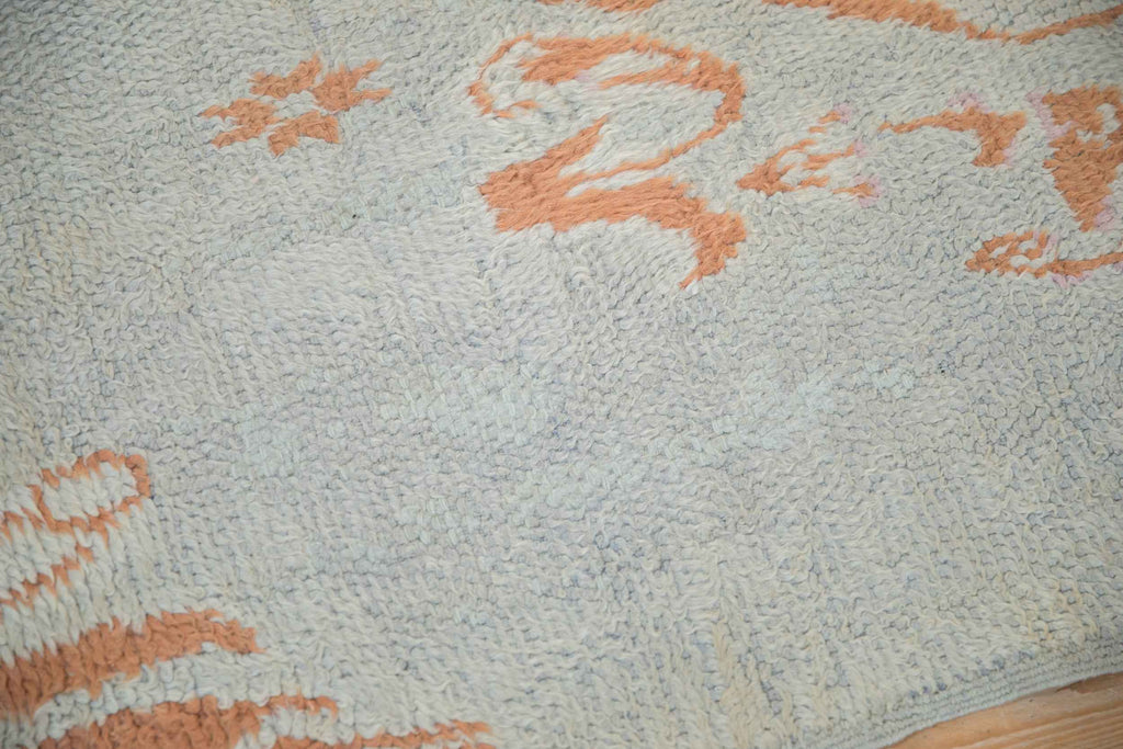 4.5 x 9.5 Vintage Moroccan Rug Runner with Arabesque Floral Medallions