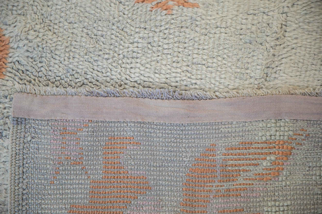 4.5 x 9.5 Vintage Moroccan Rug Runner with Arabesque Floral Medallions