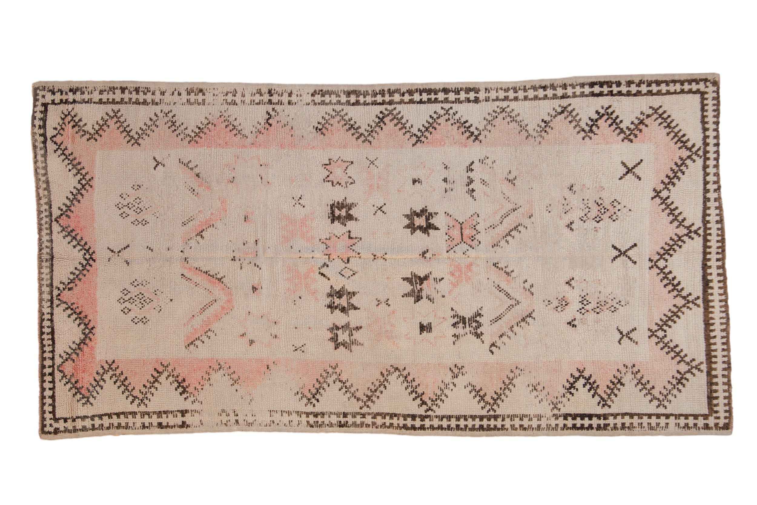 4.5 x 9 ft Vintage Distressed Moroccan Rug Runner