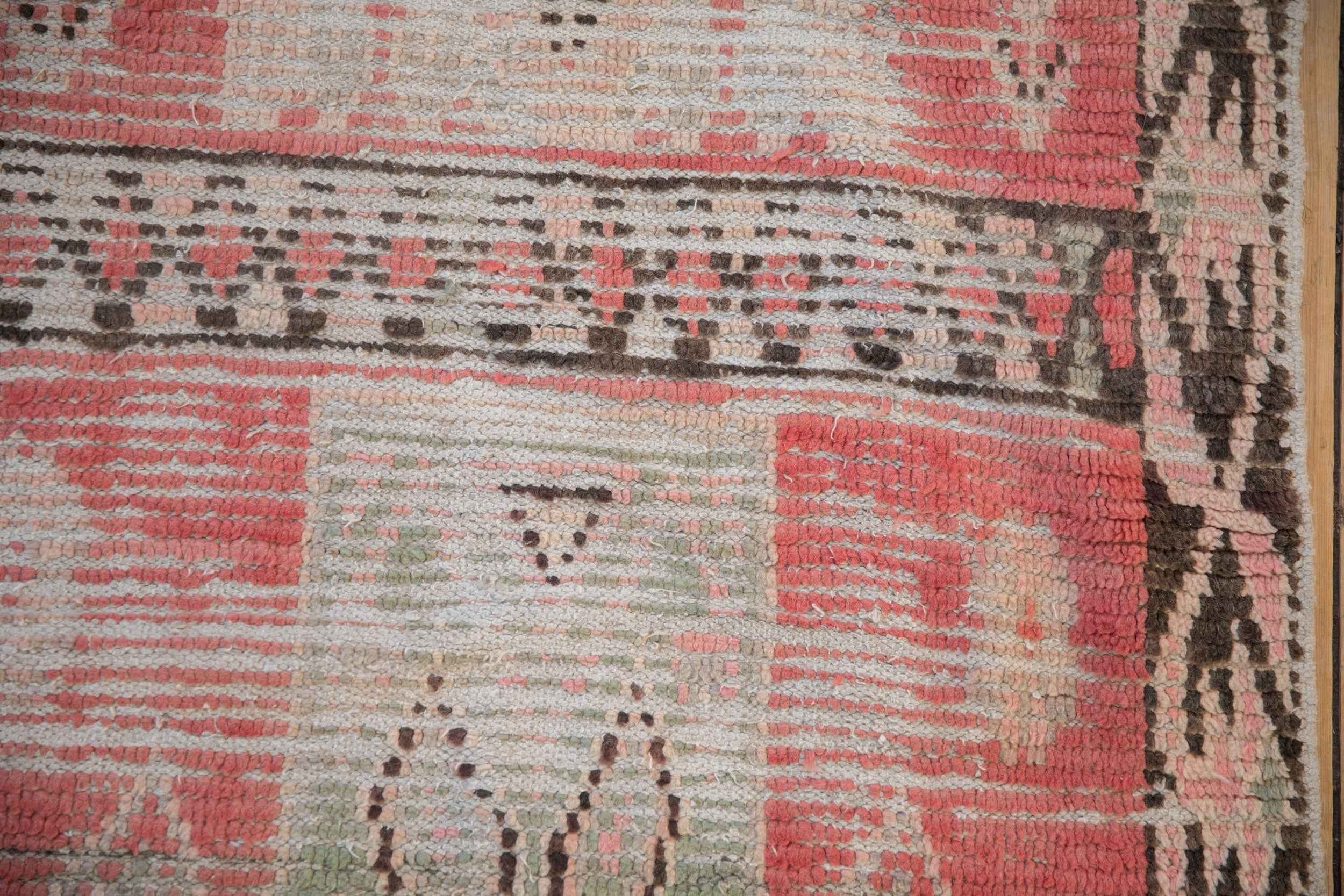 2.5 ft x 11.5 ft Vintage Moroccan Rug Runner with Stylized Medallion Panels