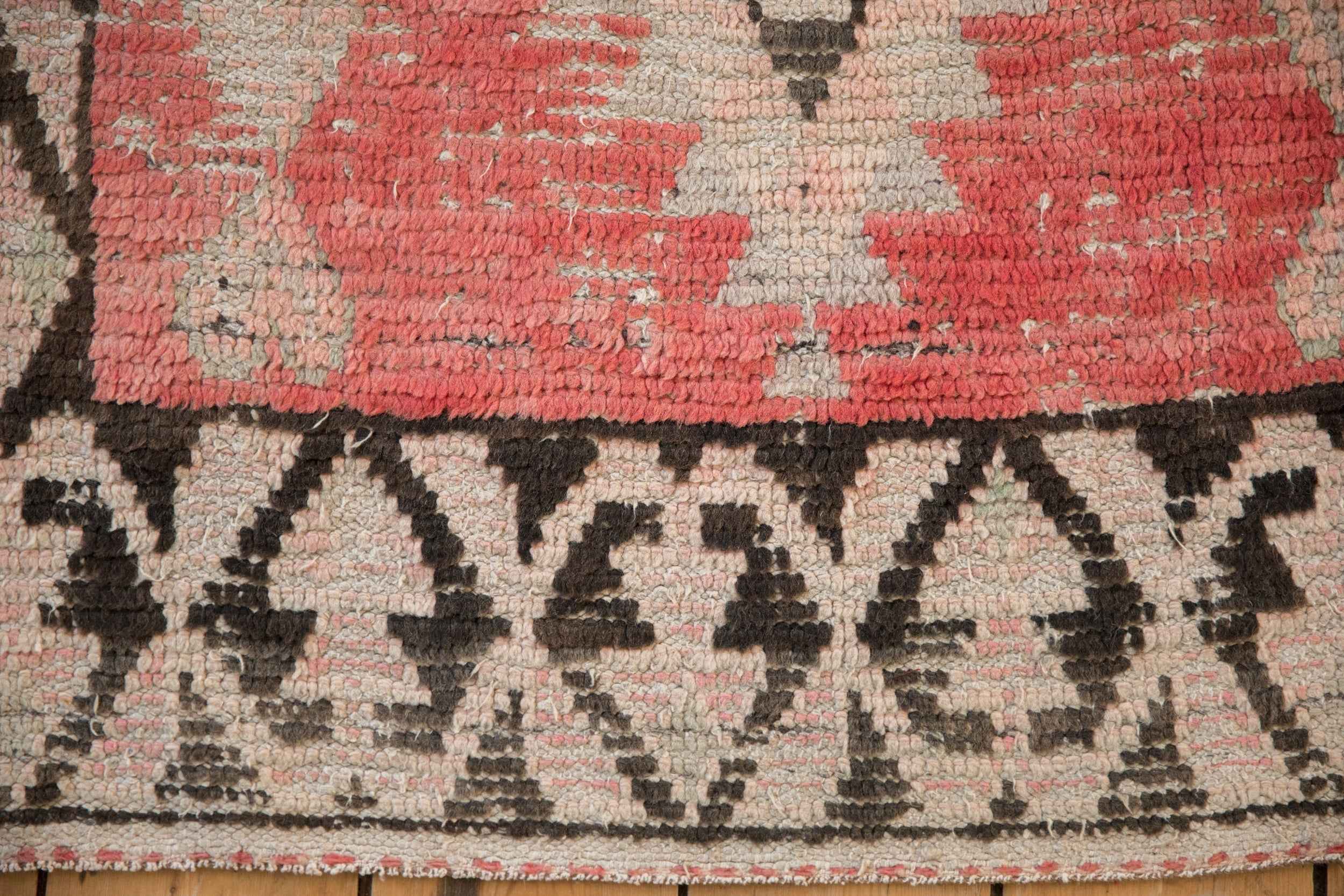 2.5 ft x 11.5 ft Vintage Moroccan Rug Runner with Stylized Medallion Panels