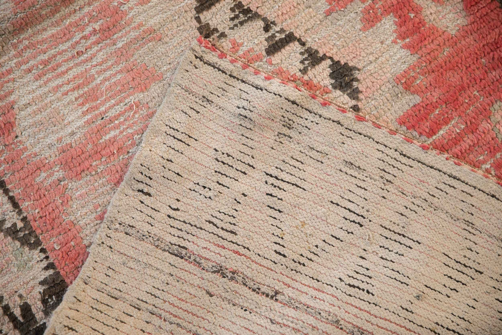 2.5 ft x 11.5 ft Vintage Moroccan Rug Runner with Stylized Medallion Panels