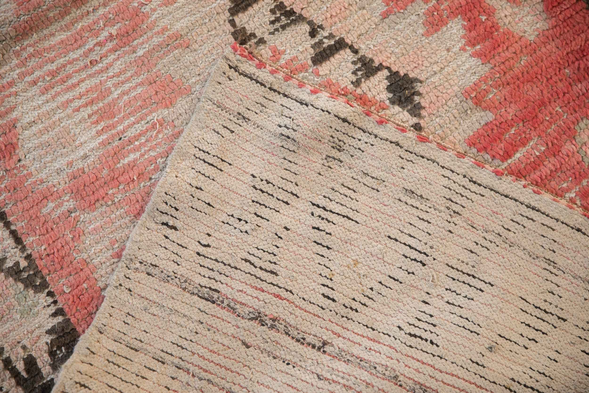 2.5 ft x 11.5 ft Vintage Moroccan Rug Runner with Stylized Medallion Panels