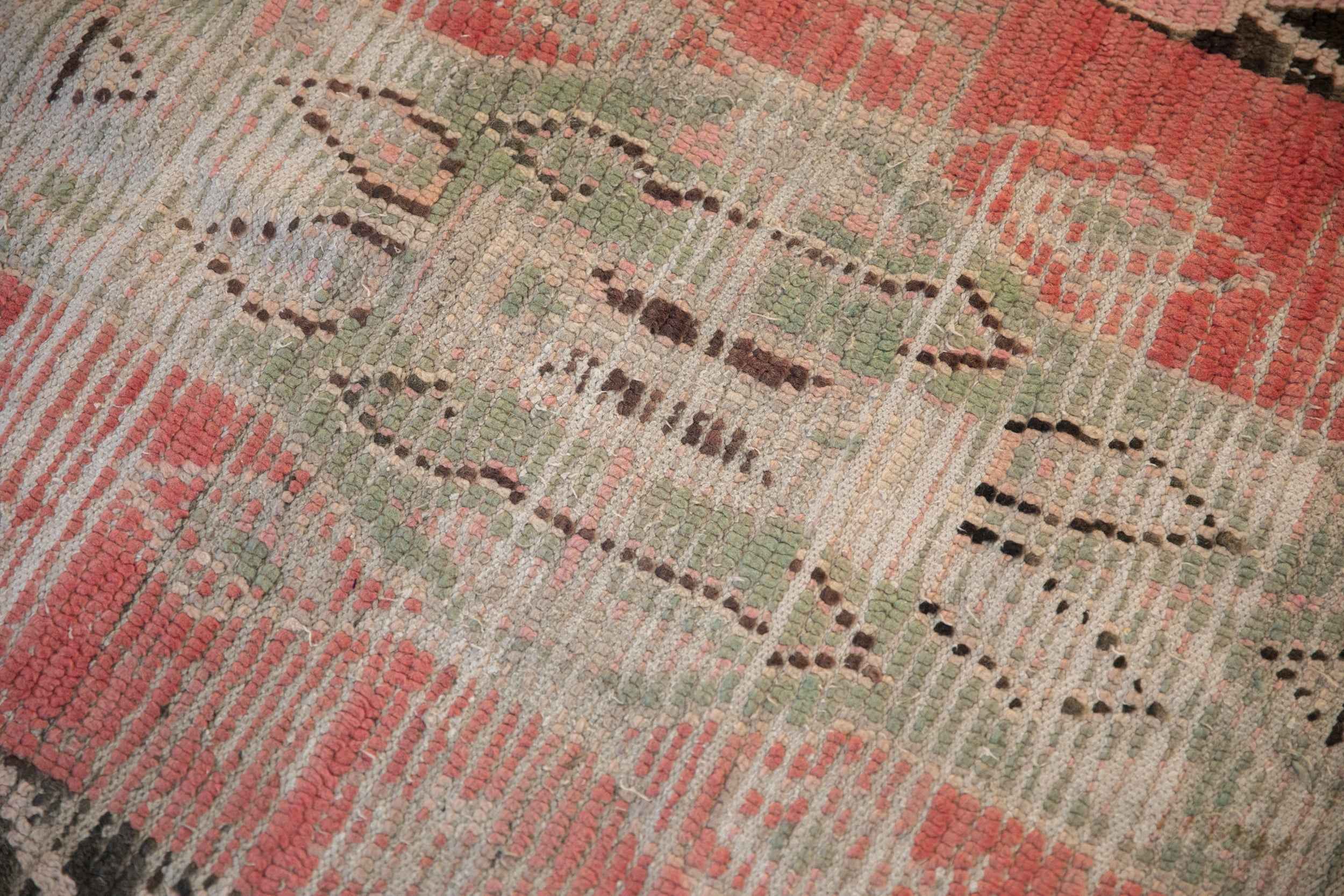 2.5 ft x 11.5 ft Vintage Moroccan Rug Runner with Stylized Medallion Panels