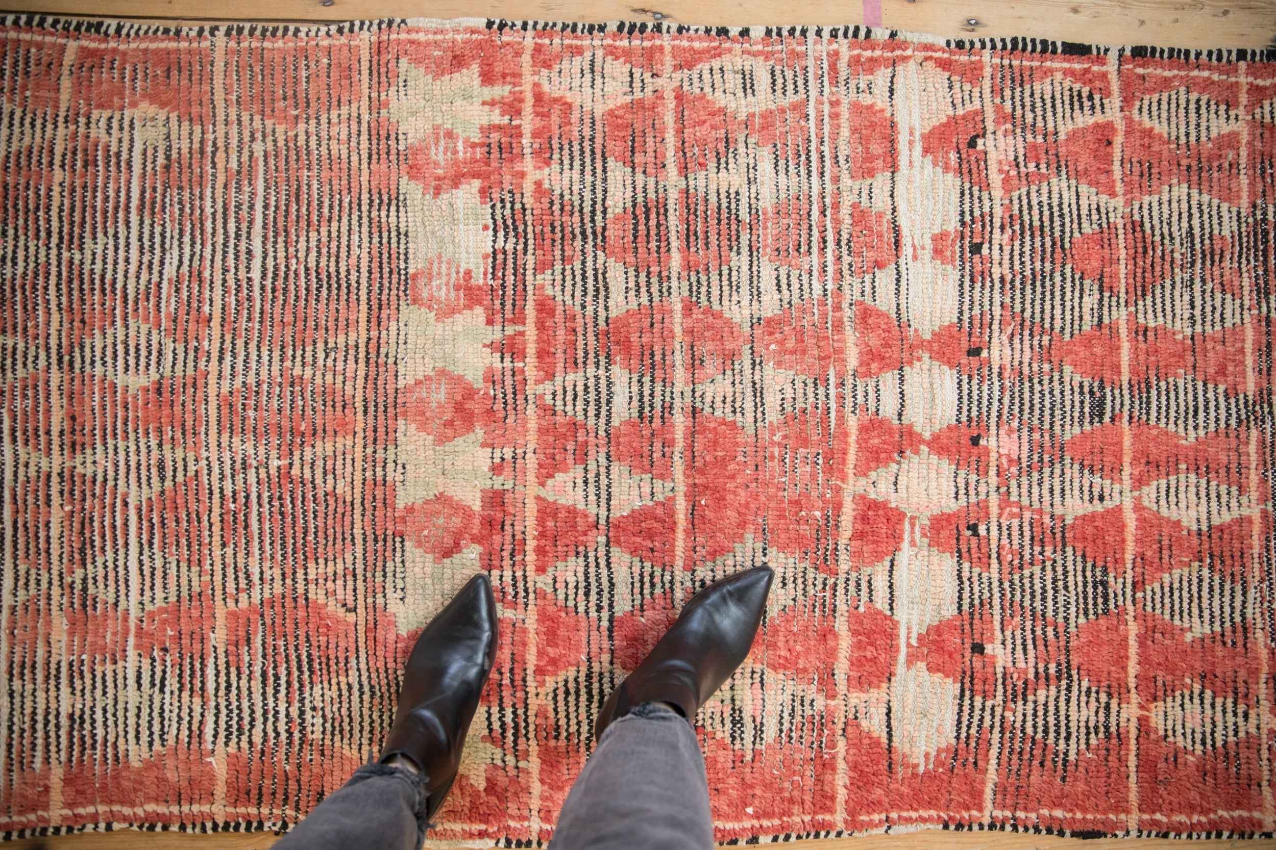3.5 by 11 Foot Vintage Moroccan Hand-Knotted Rug Runner