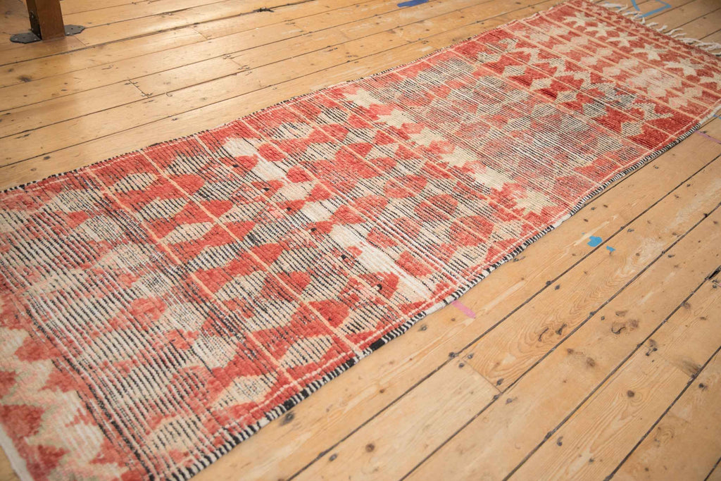 3.5 by 11 Foot Vintage Moroccan Hand-Knotted Rug Runner