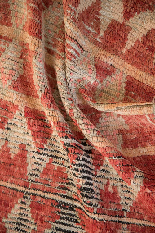 3.5 by 11 Foot Vintage Moroccan Hand-Knotted Rug Runner