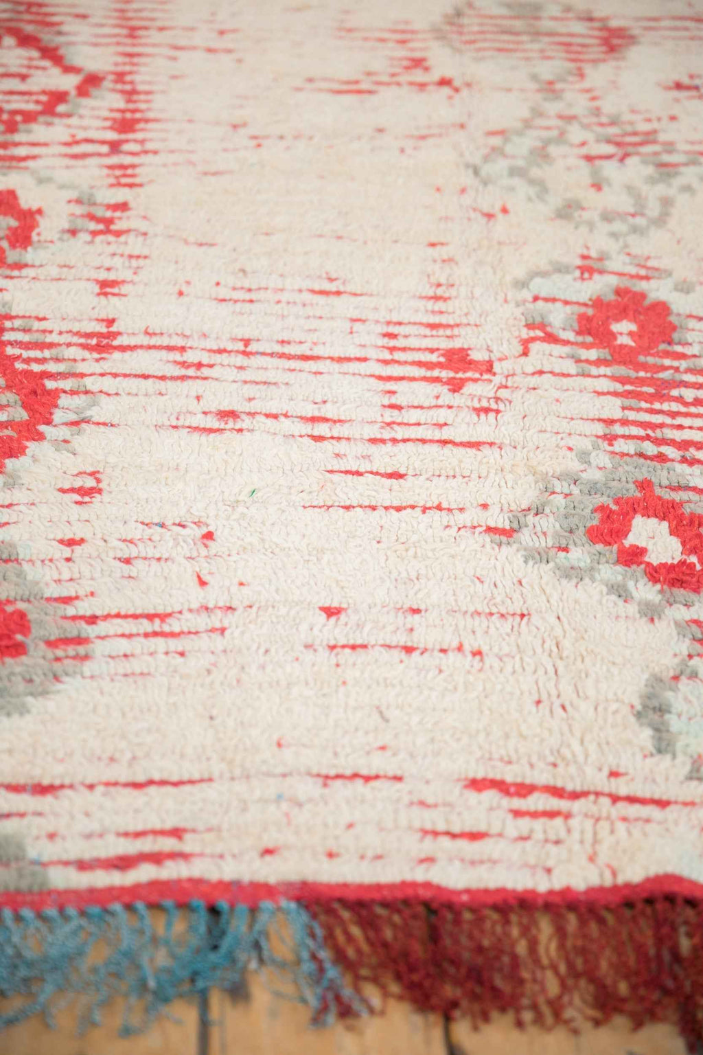 Vintage Moroccan Carpet, 5.5' x 8.5' Hand-Knotted with Triple Medallion Design