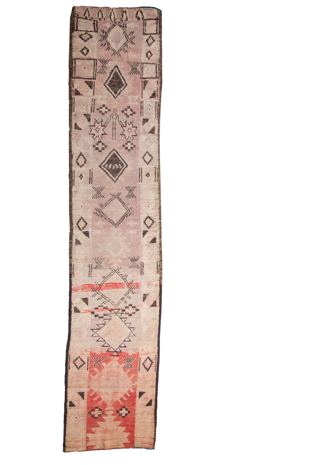 2.5 ft x 13 ft Vintage Distressed Moroccan Rug Runner