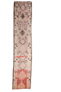 2.5 ft x 13 ft Vintage Distressed Moroccan Rug Runner
