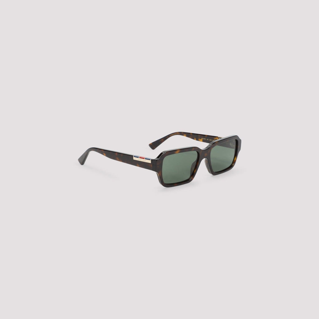 Gucci Havana Printed Acetate Sunglasses — angled front view
