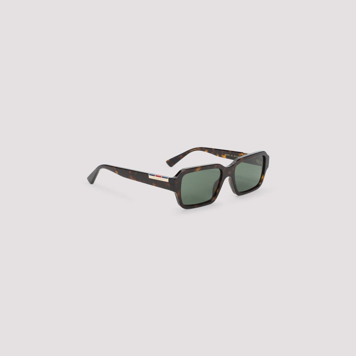 Gucci Havana Printed Acetate Sunglasses — angled front view