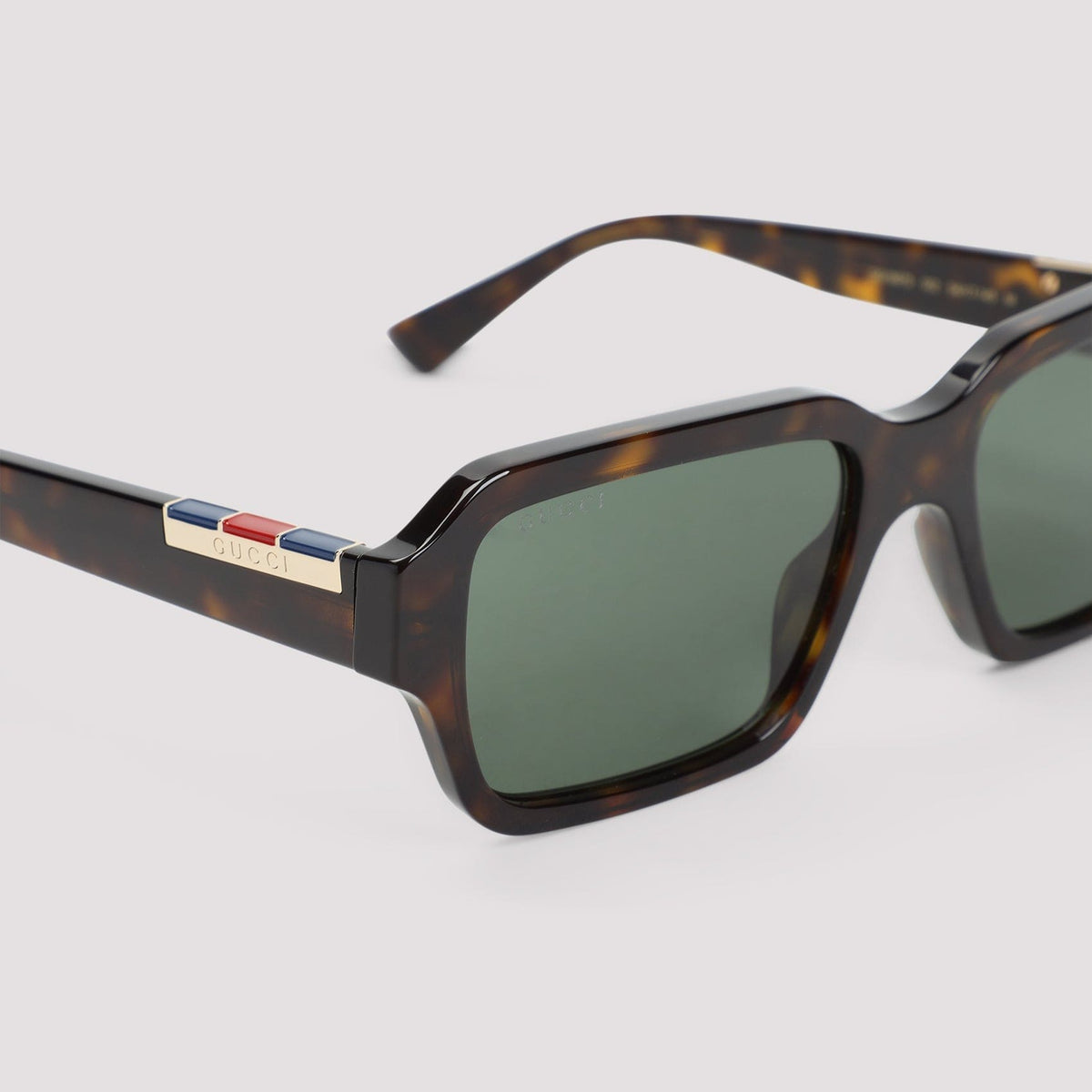 Gucci Havana Printed Acetate Sunglasses — close-up detail