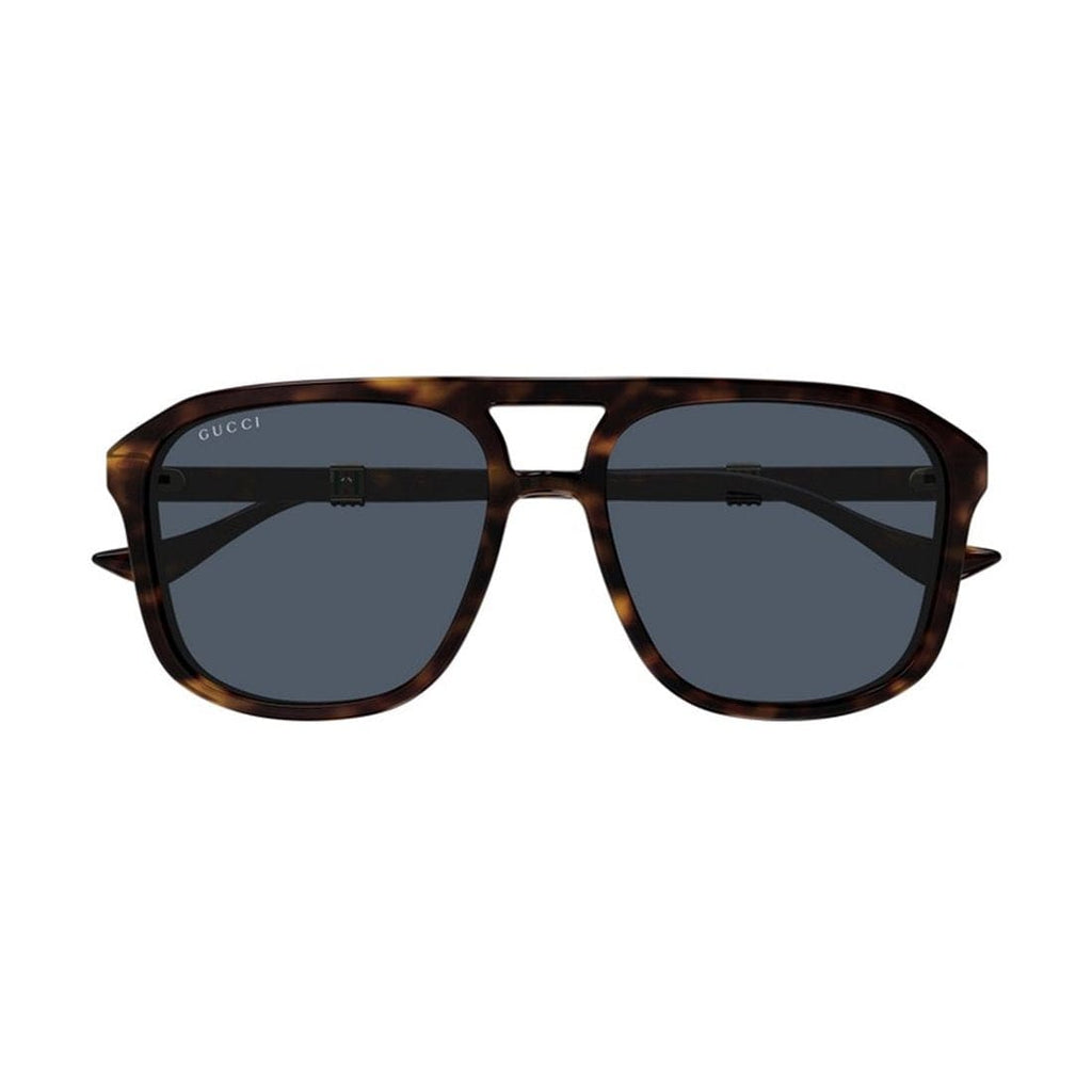 Gucci GG1494S Havana Double-Bridge Sunglasses — angled front view