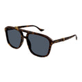 Gucci GG1494S Havana Double-Bridge Sunglasses — havana tortoiseshell double-bridge sunglasses, front view
