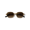 Jean Brun Brown Metal Frame Sunglasses – UV400, Anti‑Shatter Nylon Lenses, Unisex Luxury