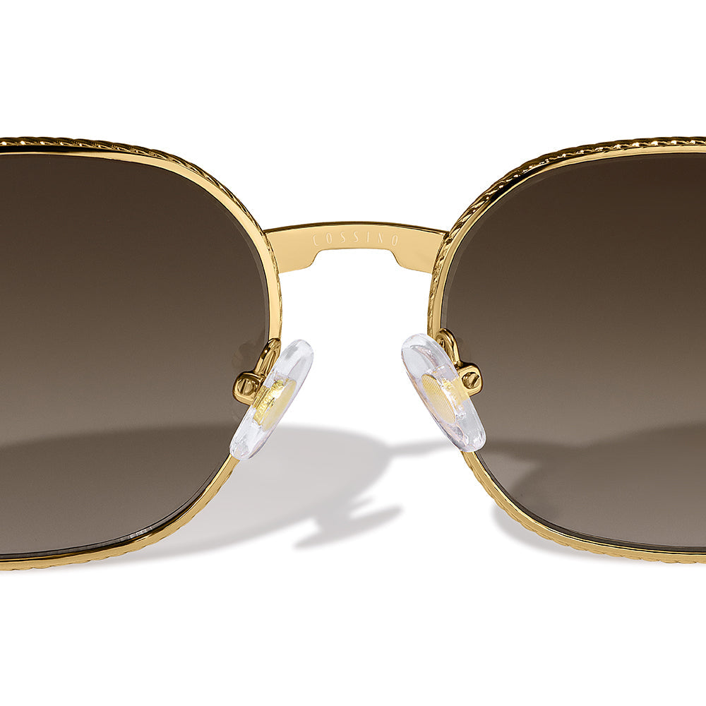Jean Brun Brown Metal Frame Sunglasses – UV400, Anti‑Shatter Nylon Lenses, Unisex Luxury
