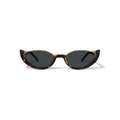Cossino Monaco Amor Acetate Cat-Eye Sunglasses – Black Frame with Gold Accents, UV400 Italian Mazzucchelli Acetate